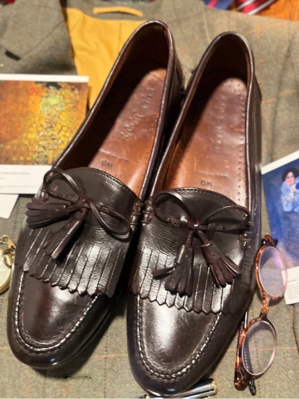 Cole Haan Men’s Cordovan tassel loafers size 14D